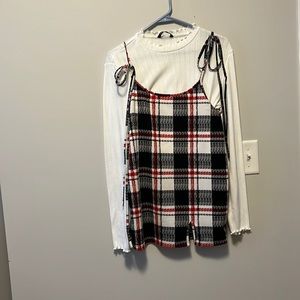 Shein crop top shirt with skirt
